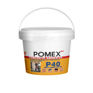 چسب بتن P40 پومکس | افزودنی چندمنظوره بهبود چسبندگی ملات و بتن
